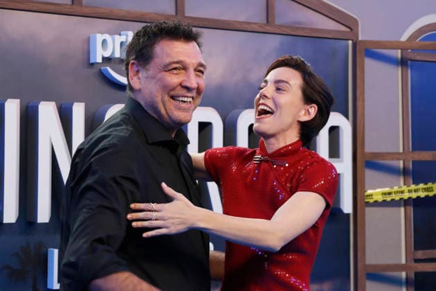 September 28, 2026, Madrid, Community Of Madrid, Spain: Spanish actors HOVIK KEUCHKERIAN (L) and VICKY LUENGO (R) share an emotional embrace as they greet each other on the blue carpet before posing together during the premiere of the second season of the Amazon Prime Video series Reina Roja: Loba Negra at Cine Capitol on Monday, September 28, 2026, in Madrid, Spain. Keuchkerian and Luengo play the lead roles of Jon Gutierrez and Antonia Scott, respectively, in the thriller series directed by Koldo Serra and based on the bestselling novel by Juan Gomez-Jurado. This season follows the acclaimed duo as they face the Russian mafia in the Costa del Sol. The exclusive debut gathered the main cast and Spanish celebrities to celebrate the show s - ZUMAo127 20260928_zep_o127_178 Copyright: xHugoxOrtunox
