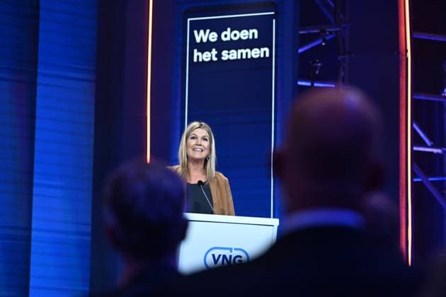 LICHTENVOORDE, The Netherlands, 2026-09-29 11:12:33 LICHTENVOORDE, 29-09-2026, Hulshof Herwalt grounds. Queen Maxima attends the annual congress of the Association of Netherlands Municipalities (VNG) in Lichtenvoorde. The theme of the congress this year is We do it together . PHOTO: NLBeeld Patrick van Emst Credit: NL Beeld Patrick van Emst  Copyright: xx x