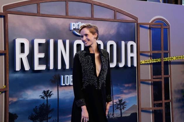 September 28, 2026, Madrid, Community Of Madrid, Spain: Spanish actress JAVIERA SKY, who plays the titular role of the ruthless hitwoman Loba Negra, poses on the blue carpet during the premiere of the second season of the Amazon Prime Video series Reina Roja: Loba Negra at Cine Capitol on Monday, September 28, 2026, in Madrid, Spain. Directed by Koldo Serra and based on the bestselling novel by Juan Gomez-Jurado, the thriller series follows the protagonists as they face the Russian mafia and Sky s character in the Costa del Sol. The exclusive debut gathered the main cast and Spanish celebrities to celebrate the show s upcoming global release on October 2, 2026. Madrid Spain - ZUMAo127 20260928_zep_o127_124 Copyright: xHugoxOrtunox