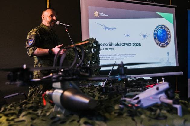An experimental exercise Drone Shield 2026 took place at Brezina military grounds, Vyskov, Czech republic, on September 29, 2026. (CTKxPhoto PatrikxUhlir) CTKPhotoP2026092903032  CTKPhotoP2026092903032