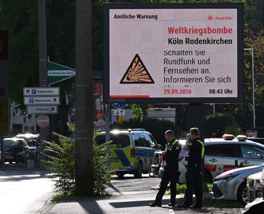 September 29, 2026, xophax, public life, Cologne, Cologne Rodenkirchen, bomb discovery, City of Cologne warning, World War II bomb in Cologne