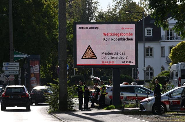 September 29, 2026, xophax, public life, Cologne, Cologne Rodenkirchen, bomb discovery, City of Cologne warning, World War II bomb in Cologne