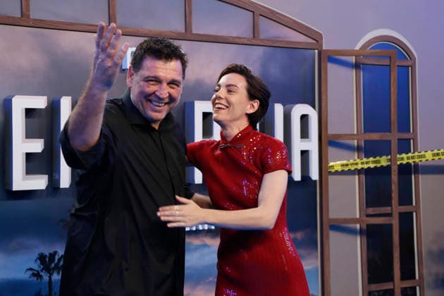 September 28, 2026, Madrid, Community Of Madrid, Spain: Spanish actors HOVIK KEUCHKERIAN (L) and VICKY LUENGO (R) share an emotional embrace as they greet each other on the blue carpet before posing together during the premiere of the second season of the Amazon Prime Video series Reina Roja: Loba Negra at Cine Capitol on Monday, September 28, 2026, in Madrid, Spain. Keuchkerian and Luengo play the lead roles of Jon Gutierrez and Antonia Scott, respectively, in the thriller series directed by Koldo Serra and based on the bestselling novel by Juan Gomez-Jurado. This season follows the acclaimed duo as they face the Russian mafia in the Costa del Sol. The exclusive debut gathered the main cast and Spanish celebrities to celebrate the show s - ZUMAo127 20260928_zep_o127_172 Copyright: xHugoxOrtunox