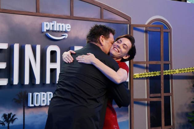 September 28, 2026, Madrid, Community Of Madrid, Spain: Spanish actors HOVIK KEUCHKERIAN (L) and VICKY LUENGO (R) share an emotional embrace as they greet each other on the blue carpet before posing together during the premiere of the second season of the Amazon Prime Video series Reina Roja: Loba Negra at Cine Capitol on Monday, September 28, 2026, in Madrid, Spain. Keuchkerian and Luengo play the lead roles of Jon Gutierrez and Antonia Scott, respectively, in the thriller series directed by Koldo Serra and based on the bestselling novel by Juan Gomez-Jurado. This season follows the acclaimed duo as they face the Russian mafia in the Costa del Sol. The exclusive debut gathered the main cast and Spanish celebrities to celebrate the show s - ZUMAo127 20260928_zep_o127_177 Copyright: xHugoxOrtunox