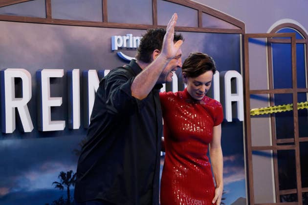 September 28, 2026, Madrid, Community Of Madrid, Spain: Spanish actors HOVIK KEUCHKERIAN (L) and VICKY LUENGO (R) share an emotional embrace as they greet each other on the blue carpet before posing together during the premiere of the second season of the Amazon Prime Video series Reina Roja: Loba Negra at Cine Capitol on Monday, September 28, 2026, in Madrid, Spain. Keuchkerian and Luengo play the lead roles of Jon Gutierrez and Antonia Scott, respectively, in the thriller series directed by Koldo Serra and based on the bestselling novel by Juan Gomez-Jurado. This season follows the acclaimed duo as they face the Russian mafia in the Costa del Sol. The exclusive debut gathered the main cast and Spanish celebrities to celebrate the show s - ZUMAo127 20260928_zep_o127_187 Copyright: xHugoxOrtunox
