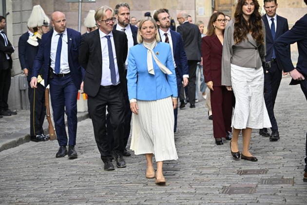 STOCKHOLM, SWEDEN 20260929 Social Democratic Party leader Magdalena Andersson arrives at the church service in Storkyrkan held to mark the opening of the Riksdag session STOCKHOLM, SWEDEN x10040x  Copyright: xAndersxWiklund TTx RIKSMÖTETS ÖPPNANDE GUDSTJÄNST 2026 OXvjuK5D_P4