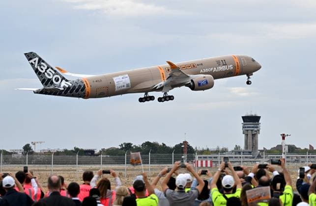 FIRST AIRBUS A350F TEST FLIGHT PHOTOPQR LA DEPECHE DU MIDI LAURENT DARD TOULOUSE SEPTEMBER 29, 2026 DDM LAURENT DARD FIRST INAUGURAL TEST FLIGHT OF THE AIRBUS A350F TOULOUSE, FRANCE, SEPTEMBER 29, 2026 FIRST AIRBUS A350F TEST FLIGHT TOULOUSE HAUTE-GARONNE, FRANCE  Copyright: xPHOTOPQR LAxDEPECHExDUxMIDI MAXPxLAURENTxDARDx 20260929DDM1110 20260929DDM1110