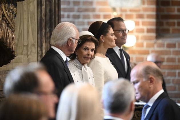 STOCKHOLM, SWEDEN 20260929 From left: King Carl Gustaf, Queen Silvia, Crown Princess Victoria, and Prince Daniel at the service in Storkyrkan held to mark the opening of the Riksdag STOCKHOLM SWEDEN x10070x  Copyright: xJessicaxGow TTx RIKSMÖTETS ÖPPNANDE GUDSTJÄNST 2026 MULCvY7bLK8