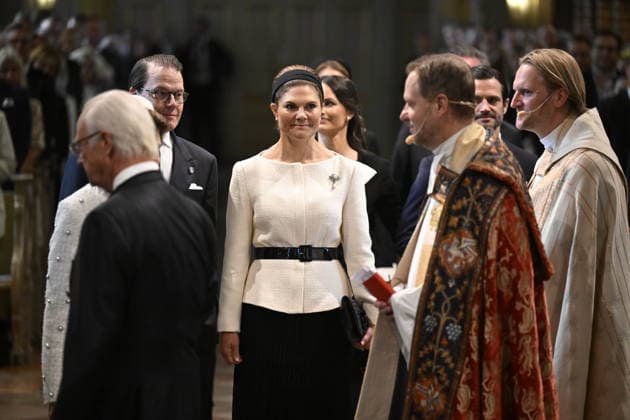 STOCKHOLM, SWEDEN, September 29, 2026 Prince Daniel and Crown Princess Victoria, along with Cathedral Chaplain Carl Henric Svanell and Dean Jonas Eek at the service in Storkyrkan held to mark the opening of the Riksdag STOCKHOLM, SWEDEN x10070x  Copyright: xJessicaxGow TTx RIKSMÖTETS ÖPPNANDE GUDSTJÄNST 2026 wXe26KkyEB4