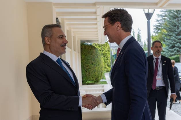 Hakan Fidan-Hendrik Wust meeting in Ankara ANKARA, TURKIYE - SEPTEMBER 29: Turkish Foreign Minister Hakan Fidan meets North Rhine-Westphalia Minister-President Hendrik Wust in Ankara, Turkiye on September 29, 2026. Mustafa Hatipoglu Anadolu Ankara Turkey. Editorial use only. Please get in touch for any other usage.  Copyright: x2026xAnadoluxMustafaxHatipoglux