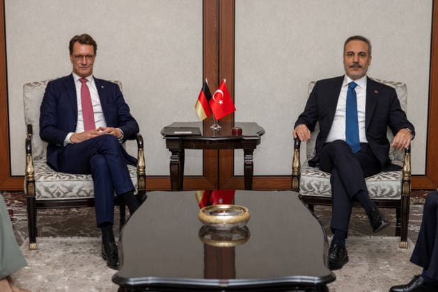 Hakan Fidan-Hendrik Wust meeting in Ankara ANKARA, TURKIYE - SEPTEMBER 29: Turkish Foreign Minister Hakan Fidan meets North Rhine-Westphalia Minister-President Hendrik Wust in Ankara, Turkiye on September 29, 2026. Mustafa Hatipoglu Anadolu Ankara Turkey. Editorial use only. Please get in touch for any other usage.  Copyright: x2026xAnadoluxMustafaxHatipoglux