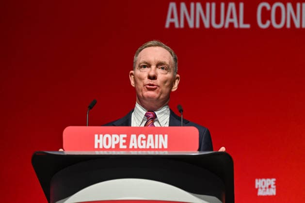 September 29, 2026, Liverpool, England, United Kingdom: Secretary of State for Northern Ireland Chris Bryant gives a speech on the third day of the Labour Party Conference. Liverpool United Kingdom  - ZUMAs371 20260929_zip_s371_001 Copyright: xWiktorxSzymanowiczx