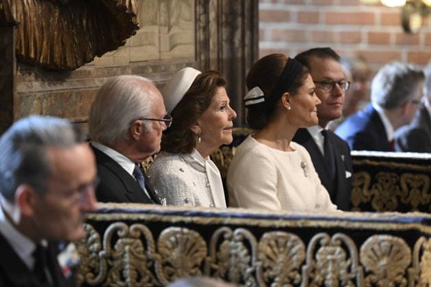 STOCKHOLM, SWEDEN 20260929 King Carl Gustaf, Queen Silvia, Crown Princess Victoria, and Prince Daniel at the church service in Storkyrkan held to mark the opening of the Riksdag STOCKHOLM SWEDEN x10070x  Copyright: xJessicaxGow TTx RIKSMÖTETS ÖPPNANDE GUDSTJÄNST 2026 PURADbb9jwU