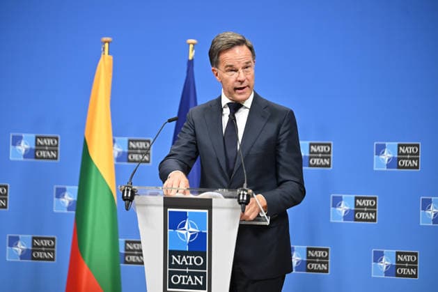 Mark Rutte-Mindaugas Sinkevicius press conference in Brussels BRUSSELS, BELGIUM - SEPTEMBER 29: NATO Secretary General Mark Rutte and Lithuanian Prime Minister Mindaugas Sinkevicius hold a joint press conference at NATO Headquarters in Brussels, Belgium on September 29, 2026. Dursun Aydemir Anadolu Brussels Belgium. Editorial use only. Please get in touch for any other usage.  Copyright: x2026xAnadoluxDursunxAydemirx