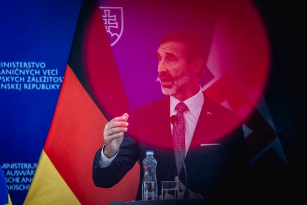 Juraj Blanar, Minister of Foreign Affairs of Slovakia, photographed during a press conference in Bratislava on September 29, 2026. Photographed on behalf of the Ministry of Foreign Affairs in Bratislava, Slovakia. Copyright: xJulianexSonntagx