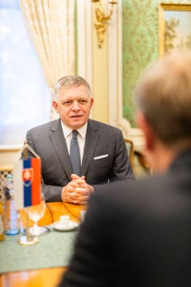 Robert Fico, Prime Minister of Slovakia, photographed during a meeting in Bratislava on September 29, 2026. Photograph taken on behalf of the Ministry of Foreign Affairs, Bratislava, Slovakia Copyright: xJulianexSonntagx