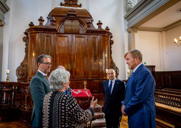 29-09-2026 Hague King Willem-Alexander visited the Liberal Jewish Congregation (LJG) Beth Jehoeda in The Hague. Â  Copyright: xPPEx