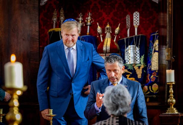 29-09-2026 Hague King Willem-Alexander visited the Liberal Jewish Congregation (LJG) Beth Jehoeda in The Hague. Â  Copyright: xPPEx