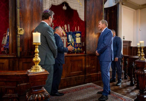 29-09-2026 Hague King Willem-Alexander visited the Liberal Jewish Congregation (LJG) Beth Jehoeda in The Hague. Â  Copyright: xPPEx