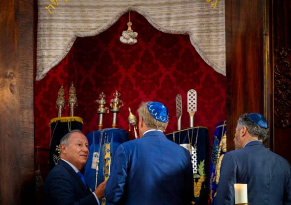 29-09-2026 Hague King Willem-Alexander visited the Liberal Jewish Congregation (LJG) Beth Jehoeda in The Hague. Â  Copyright: xPPEx