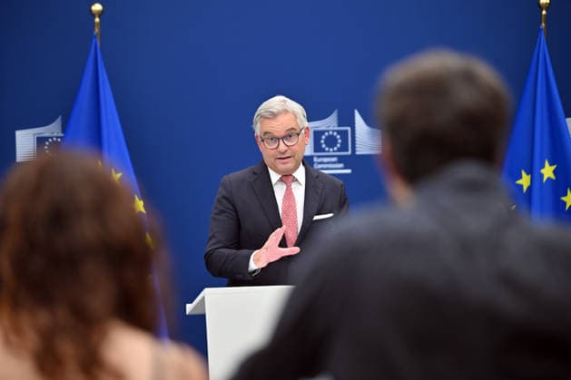 European Commissioner for Internal Affairs and Migration Magnus Brunner in Brussels BRUSSELS, BELGIUM - SEPTEMBER 29: European Commissioner for Internal Affairs and Migration Magnus Brunner speaks during a press conference announcing a five-point plan aimed at strengthening the security of the European Union s external borders in Brussels, Belgium on September 29, 2026. Dursun Aydemir Anadolu Brussels Belgium. Editorial use only. Please get in touch for any other usage.  Copyright: x2026xAnadoluxDursunxAydemirx