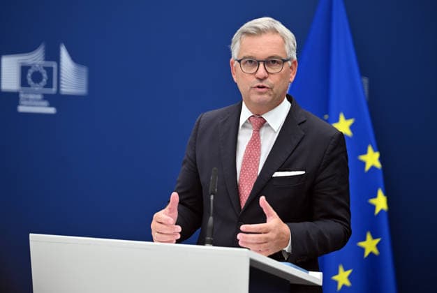 European Commissioner for Internal Affairs and Migration Magnus Brunner in Brussels BRUSSELS, BELGIUM - SEPTEMBER 29: European Commissioner for Internal Affairs and Migration Magnus Brunner speaks during a press conference announcing a five-point plan aimed at strengthening the security of the European Union s external borders in Brussels, Belgium on September 29, 2026. Dursun Aydemir Anadolu Brussels Belgium. Editorial use only. Please get in touch for any other usage.  Copyright: x2026xAnadoluxDursunxAydemirx