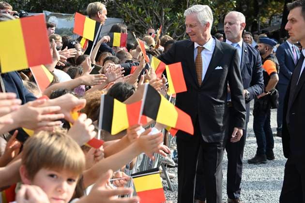 Royal Visit To The Province Of Liege LIÈGE, BELGIUM - SEPTEMBER 29: King Philippe and Queen Mathilde are visiting the province of Liège. The King and Queen will proceed to Place Saint-Lambert (Espace Tivoli) in Liège, where they will meet with local residents. September 29, 2026 in Liège, Belgium, 29 09 2026 Liège Belgium  Copyright: xBertxVanxDenxBrouckex