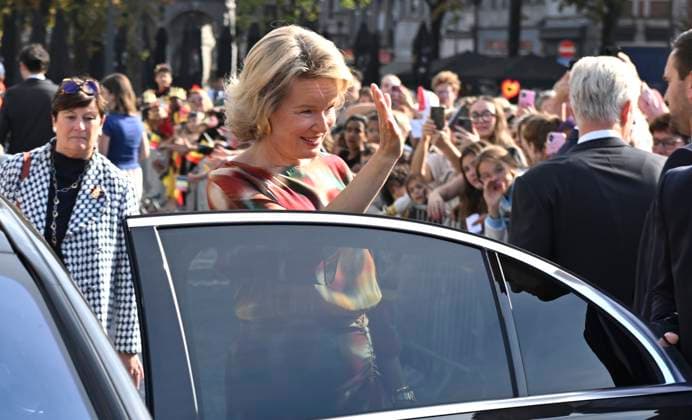 Royal Visit To The Province Of Liege LIÈGE, BELGIUM - SEPTEMBER 29: King Philippe and Queen Mathilde are visiting the province of Liège. The King and Queen will proceed to Place Saint-Lambert (Espace Tivoli) in Liège, where they will meet with local residents. September 29, 2026 in Liège, Belgium, 29 09 2026 Liège Belgium  Copyright: xBertxVanxDenxBrouckex