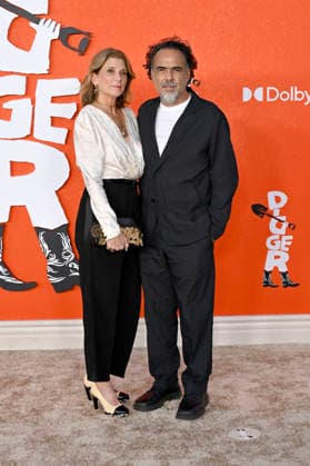 Alejandro González Inárritu with his wife, Maria Eladia Hagerman, at the premiere of the movie *Digger* at Directors Village in Los Angeles, September 28, 2026 Foto:xD.xStarbuckx xFuturexImagex digger_6201