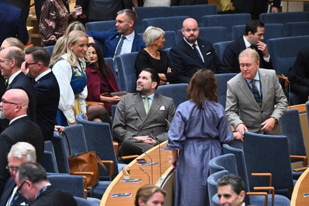 STOCKHOLM, SWEDEN, September 29, 2026 — Jimmie Akesson (SD), Parisa Liljestrand (M), Denice Westerberg (SD), and others at the opening of the parliamentary session in the Riksdag chamber, STOCKHOLM, SWEDEN, x10090x  Copyright: xClaudioxBresciani TTx RIKSMÖTETS ÖPPNANDE 2026 slde_mMWnbU