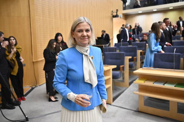 STOCKHOLM, SWEDEN 20260929 Social Democratic Party leader Magdalena Andersson at the opening of the parliamentary session in the Riksdag chamber STOCKHOLM, SWEDEN x10430x  Copyright: xChristinexOlsson TTx RIKSMÖTETS ÖPPNANDE 2026 D2ziBN5jOV8