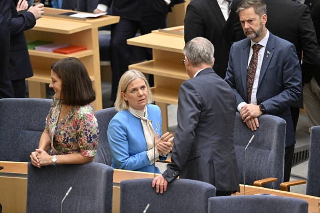 STOCKHOLM, SWEDEN 20260929 Social Democratic Party leader Magdalena Andersson (S) at the opening of the Riksdag session in the Riksdag chamber STOCKHOLM, SWEDEN x10050x  Copyright: xPontusxLundahl TTx RIKSMÖTETS ÖPPNANDE 2026 bjnzPyjBUAc