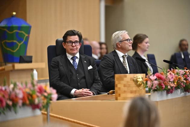 STOCKHOLM, SWEDEN 20260929 Speaker Andreas Norlén at the opening of the parliamentary session in the Chamber of the Riksdag STOCKHOLM, SWEDEN x10430x  Copyright: xChristinexOlsson TTx RIKSMÖTETS ÖPPNANDE 2026 lqJQx9uH0ko