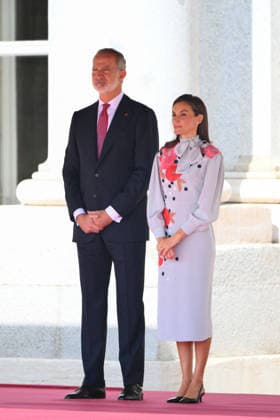 State visit to Spain of French Presidential couple - Welcome Ceremony Spanish King Felipe VI, Spanish Queen Letizia pictured during welcome ceremony for French President at Royal Palace in Madrid, Spain on September 29, 2026. French Presidential couple pays a two-day state visit to Spain. Photo by Eliot Blondet ABACAPRESS.COM Madrid Spain  Copyright: xBlondetxEliot ABACAx