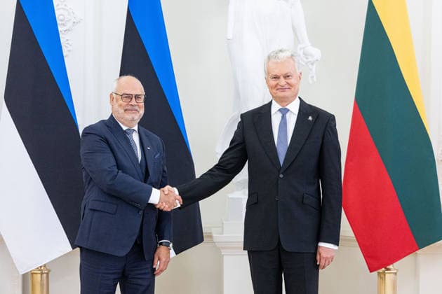 Gitanas Nauseda met with Estonian President Alar Karis in Vilnius on September 29, 2026  Copyright: xx