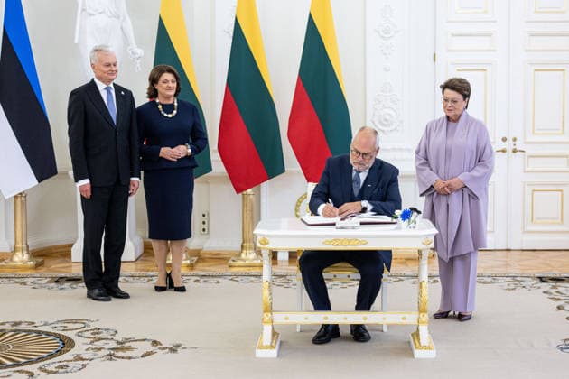 Gitanas Nauseda met with Estonian President Alar Karis in Vilnius on September 29, 2026  Copyright: xx