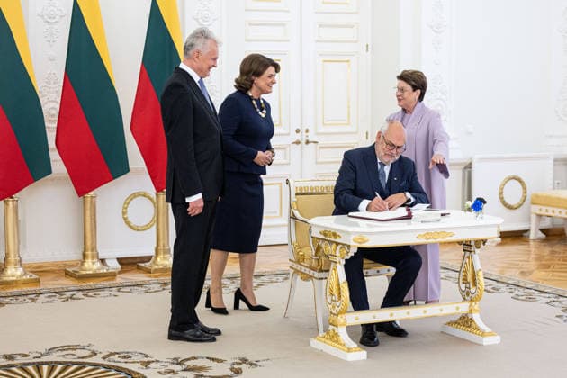 Gitanas Nauseda met with Estonian President Alar Karis in Vilnius on September 29, 2026  Copyright: xx