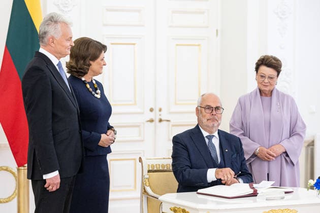 Gitanas Nauseda met with Estonian President Alar Karis in Vilnius on September 29, 2026  Copyright: xx