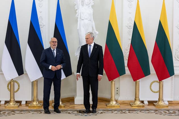 Gitanas Nauseda met with Estonian President Alar Karis in Vilnius on September 29, 2026  Copyright: xx