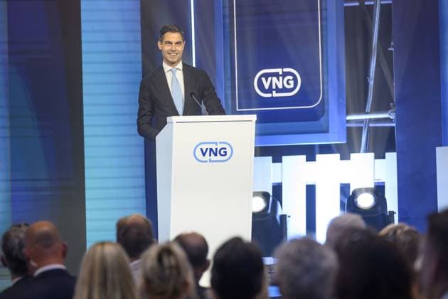LICHTENVOORDE, The Netherlands, 2026-09-29 10:52:09 LICHTENVOORDE, 29-09-2026, Hulshof Herwalt grounds. Queen Maxima attends the annual congress of the Association of Netherlands Municipalities (VNG) in Lichtenvoorde. The theme of the congress this year is We do it together . PHOTO: NLBeeld Patrick van Emst. In the photo: Rob Jetten Credit: NL Beeld Patrick van Emst  Copyright: xx x