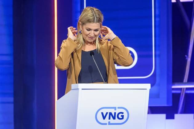 LICHTENVOORDE, The Netherlands, 2026-09-29 11:10:11 LICHTENVOORDE, 29-09-2026, Hulshof Herwalt grounds. Queen Maxima attends the annual congress of the Association of Netherlands Municipalities (VNG) in Lichtenvoorde. The theme of the congress this year is We do it together . PHOTO: NLBeeld Patrick van Emst Credit: NL Beeld Patrick van Emst  Copyright: xx x