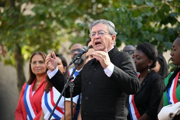 Public sector workers strike in Paris ahead of 2027 budget presentation PARIS, FRANCE - SEPTEMBER 29 : Jean-Luc Melenchon, candidate of the leftist La France Insoumise (LFI) party for France s 2027 presidential election speaks during a rally of the nationwide public sector strikes and demonstrations ahead of the 2027 draft budget presentation, on September 29, 2026 in Paris, France. Mustafa Yalcin Anadolu Paris France. Editorial use only. Please get in touch for any other usage.  Copyright: x2026xAnadoluxMustafaxYalcinx