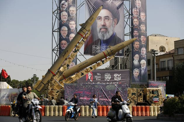 Ballistic missiles and unmanned aerial vehicles displayed in Tehran TEHRAN, IRAN - SEPTEMBER 29: ( RESTRICTIONS: NO Access Israel Media Persian Language TV Stations Outside Iran Strictly No Access BBC Persian VOA Persian Manoto TV Iran International TV ) Ballistic missiles, air defense systems and unmanned aerial vehicles are displayed at Baharestan Square as part of Iran s Sacred Defense Week amid ongoing tensions in Tehran, Iran, on September 29, 2026. Fatemeh Bahrami Anadolu Tehran Iran. Editorial use only. Please get in touch for any other usage.  Copyright: x2026xAnadoluxFatemehxBahramix