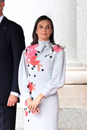 The King and Queen welcome the President of the French Republic, Emmanuel Macron, and the First Lady, Queen Letizia, during a reception held in their honor at the Royal Palace on September 29, 2026, in Madrid, Spain. This state visit will serve to highlight and strengthen the ties and bilateral relations between the two countries. ROYALTY José Madrid Madrid Spain  Copyright: xJosÃ xOlivax 7808213