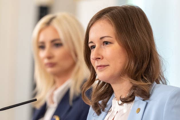 September 29, 2026 Press Conference, Slavkov Group 033: Montenegro’s Minister for European Affairs, Maida GorÄ u008Devic, alongside Claudia Plakolm (ÖVP), Federal Minister for Europe, Integration, and Family at the Federal Chancellery, on September 29, 2026, at the press conference held on the occasion of the 2026 Western Balkans Conference at the Federal Chancellery in Vienna, Vienna,