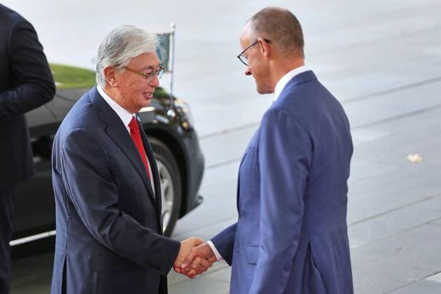 Berlin, Germany, September 29, 2026: Federal Chancellery—Reception for Qassym Schomart Toqajew, President of Kazakhstan, and Federal Chancellor Friedrich Merz (CDU) Copyright: xdtsxNachrichtenagenturx dts_136721