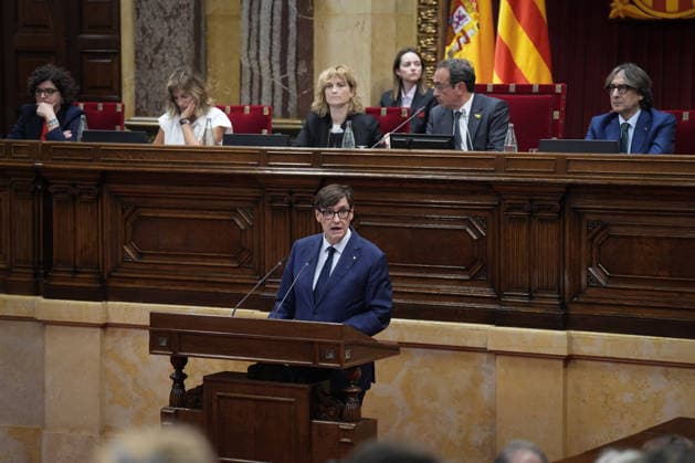 General Policy Debate in the Parliament of Catalonia The president of the Generalitat de Catalunya, Salvador Illa, speaks during the General Policy Debate in the Parliament of Catalonia on September 29, 2026, in Barcelona, Catalonia, Spain. This key plenary session, which kicks off the political year, is marked by proposals on housing, regional financing, and education management. SEPTEMBER 29, 2026 CATALONIA DEBATE POLITICIANS GENERAL POLICY PLENARY SESSION Barcelona Catalonia Barcelona Catalonia Spain Copyright: xDavidxZorrakinox 7808472