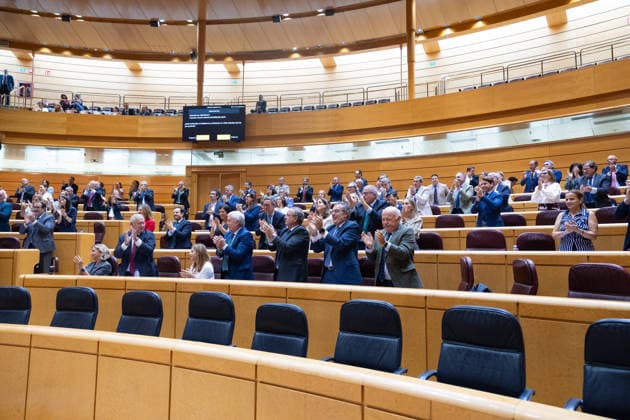 The Senate plenary session debates a motion on Democratic Memory, with the housing crisis as the underlying issue. Applause during a plenary session in the Senate on September 29, 2026, in Madrid, Spain. The opposition will debate a motion on the Democratic Memory Act and a proposal to establish a commission on Ceuta. In addition, various committees will review initiatives on employment inclusion for people with disabilities, Sahrawi nationality, and the ban on conversion therapy. SEPTEMBER 29, 2026 Jesús Hellí Madrid, Madrid, Spain Copyright: xJesusxHellinx 7808508