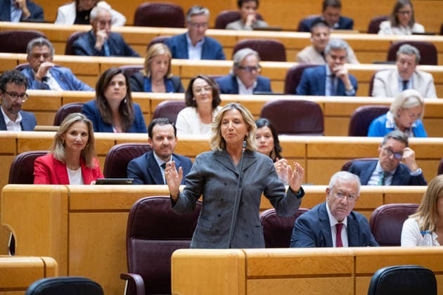 The Senate plenary session debates a motion on Democratic Memory, with the housing crisis as the underlying issue. The PP spokesperson in the Senate, Alicia García, speaks during a plenary session in the Senate on September 29, 2026, in Madrid, Spain. The opposition will debate a motion on the Democratic Memory Act and a proposal to establish a commission on Ceuta. In addition, various committees will examine initiatives on workplace inclusion for people with disabilities, Sahrawi nationality, and the ban on conversion therapy. SEPTEMBER 29, 2026 Jesús Hellí Madrid, Madrid, Spain Copyright: xJesusxHellinx 7808540