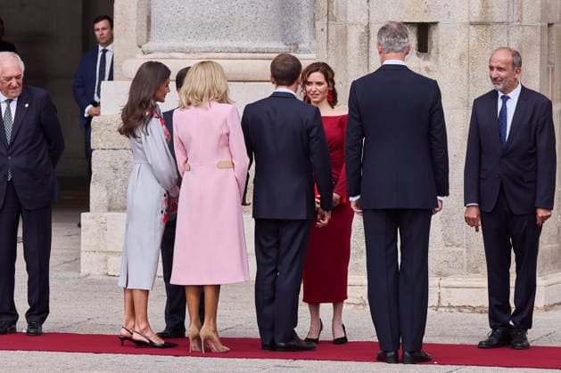 September 29, 2026, Madrid, Madrid, Spain: KING FELIPE VI of Spain and QUEEN LETIZIA of Spain welcome the President of the French Republic, EMMANUEL MACRON, and First Lady BRIGITTE MACRON on the occasion of their official visit Madrid Spain  - ZUMAc260 20260929_zep_c260_049 Copyright: xMikexChicorrox